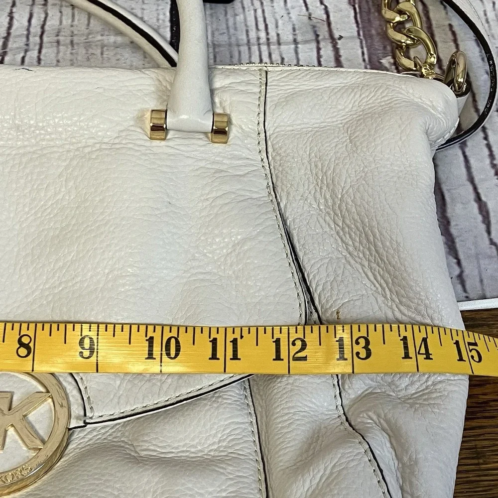 Michael‎ Kors Fulton Satchel Classic Style Pebbled Leather Mk Logo